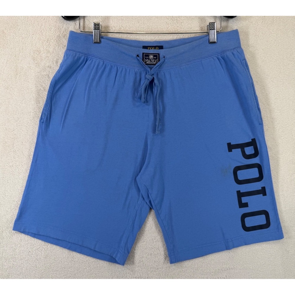 Polo Ralph Lauren Mens Blue Sleepwear Shorts Drawstring Lounge Pajamas Large